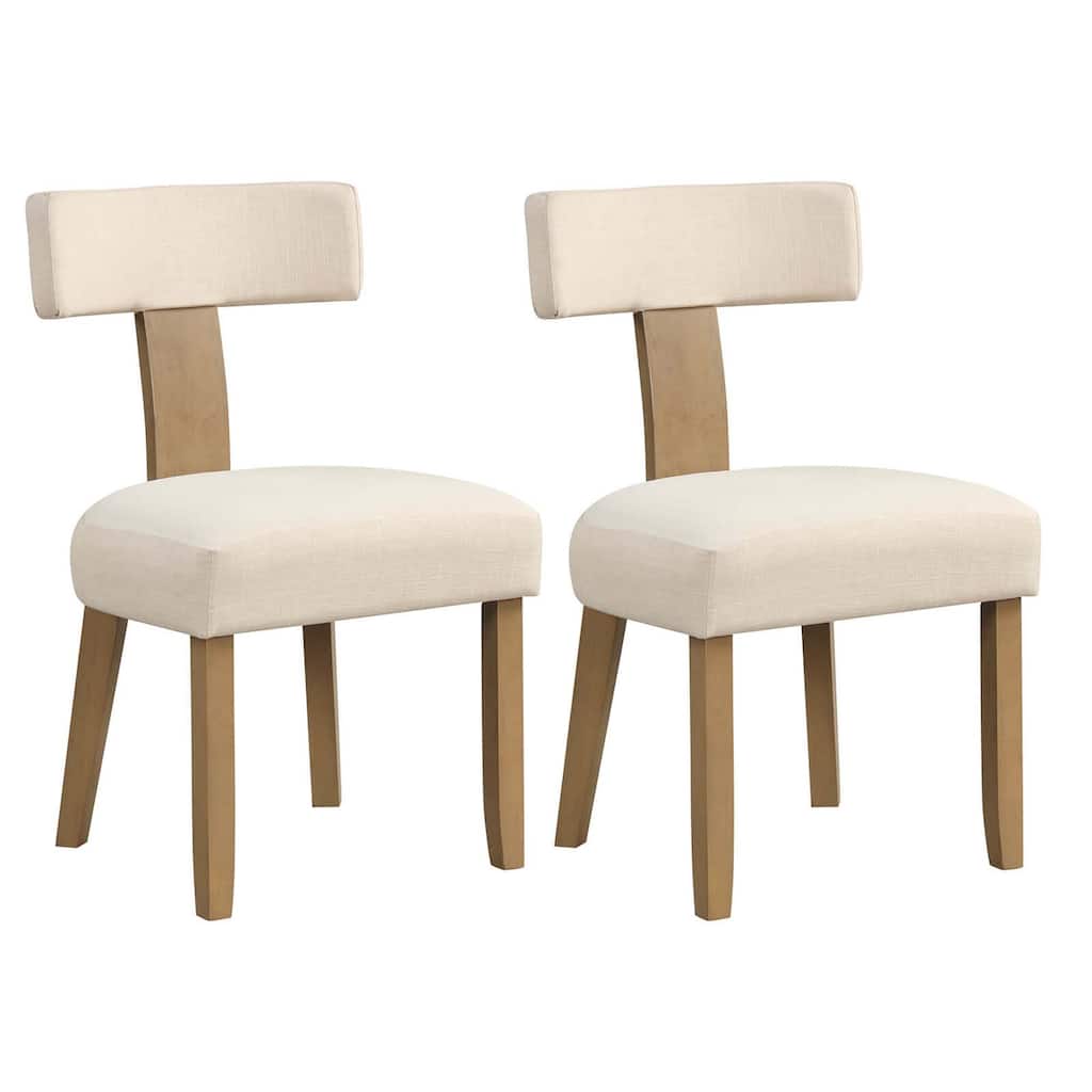 Costway Set of 2/4 Armless Dining Chairs with Curved Backrests &