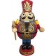preview thumbnail 1 of 4, Fraser Hill Farm 3-Ft. Roly Poly Nutcracker Toy Soldier, Resin Staue w/ LED Lights, Christmas Decor, Red