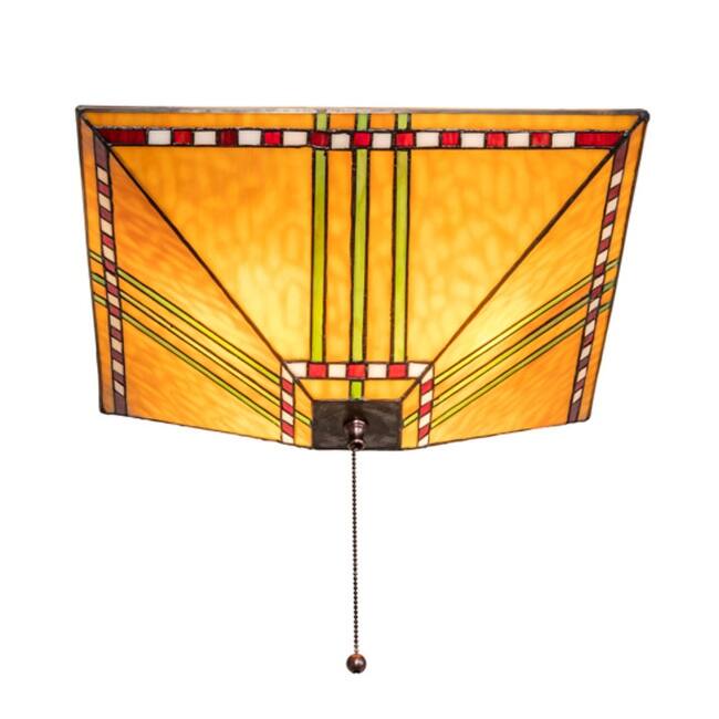 Meyda Tiffany 254214 Prairie Corn 3 Light 24" Wide Semi-Flush Ceiling