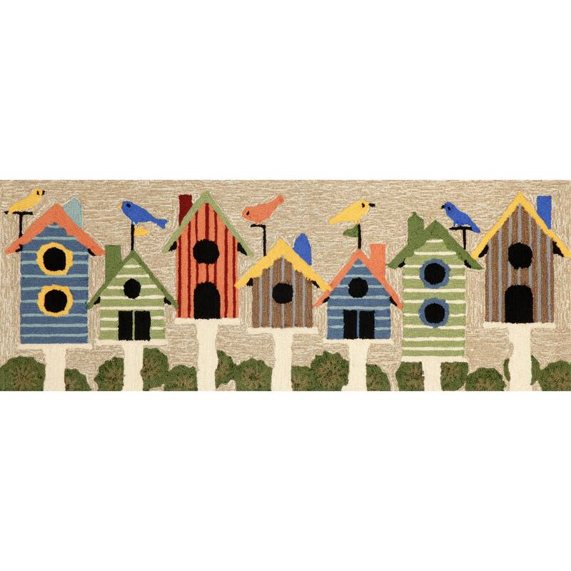 Liora Manne Frontporch Birdhouses Indoor/Outdoor Rug