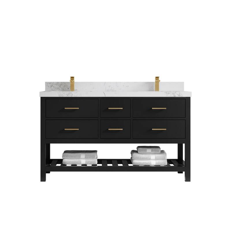 Willow Collections 60 in. W x 22 in. D Parker Double Sink Bathroom Vanity with Countertop