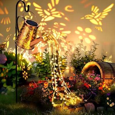 Solar Powered Single Watering Can Light, Weatherproof Outdoor Garden Decor - 1 Pack