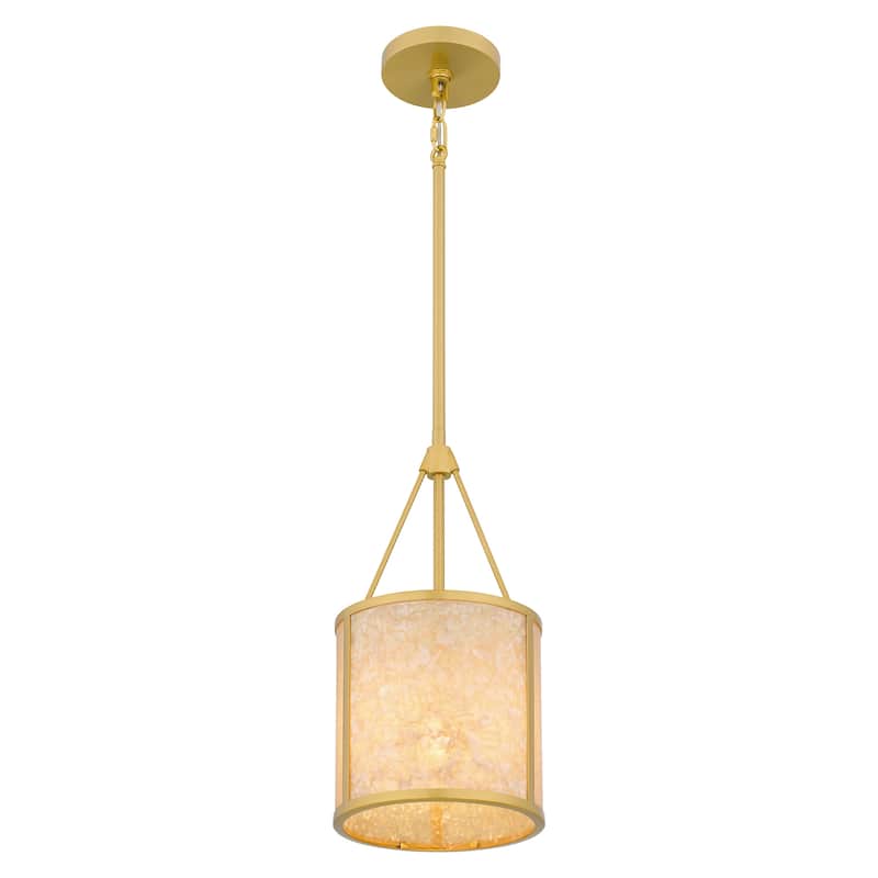 Stoneland 1-Light Brushed Gold Mini Pendant