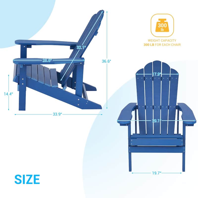 BONOSUKI Patio Adirondack Chairs Weather-resistant(Set of 2)