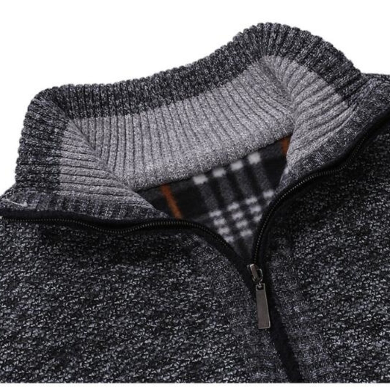 long sweater with zipper