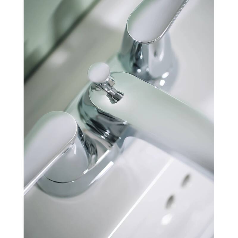 Moen 499525 Chateau 1.2 GPM Centerset Bathroom Faucet with Pop-Up - Polished Chrome