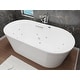 preview thumbnail 8 of 12, ANZZI Sofi 5.6 ft. Center Drain Whirlpool and Air Bath Tub in White