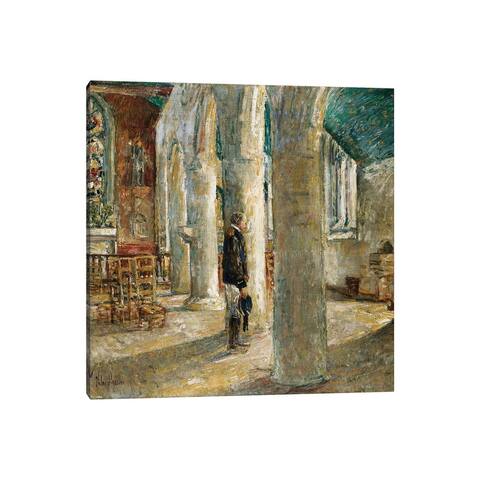 iCanvas "Church Interior, Brittany, 1897 " by Childe Hassam Canvas Print