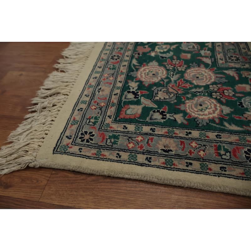 Hand Knotted Oriental 100% Wool Carpet Traditional Floral Beige & Ivories Aubusson Area Rug - 10' 5'' X 8' 2''
