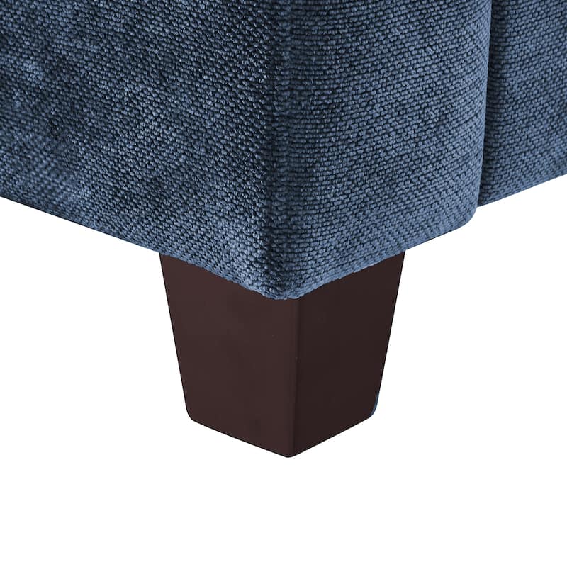 81" Modern Corduroy 3 Seater Sofa, Polyester Rectangle Upholstered Sofa with Wood Base for Living Room - 81"W X 33"D X 26"H