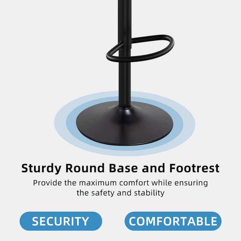 Futzca Swivel Bar Stools Set, 360 Degree Rotating Bar Stool with Adjustable Height, Set of 2