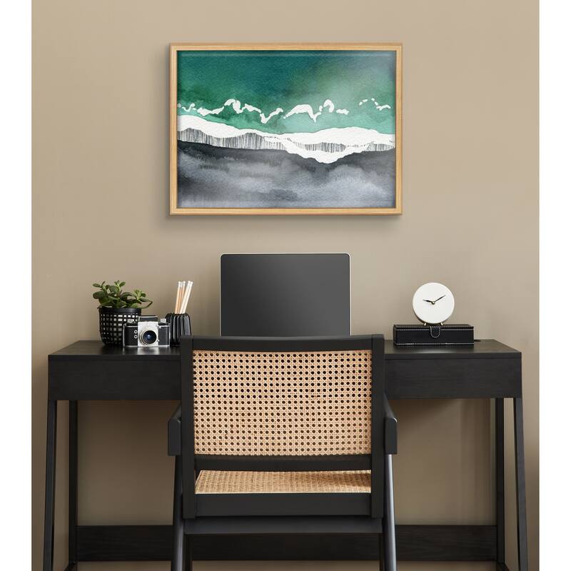 Kate and Laurel Blake Black Sands Printed Glass by Janet Meinke-Lau