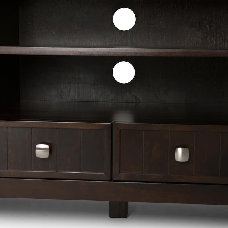 WYNDENHALL Normandy SOLID WOOD 60 inch Wide Transitional TV Media Stand For TVs up to 65 inches - 60'' x 16.5'' x 24