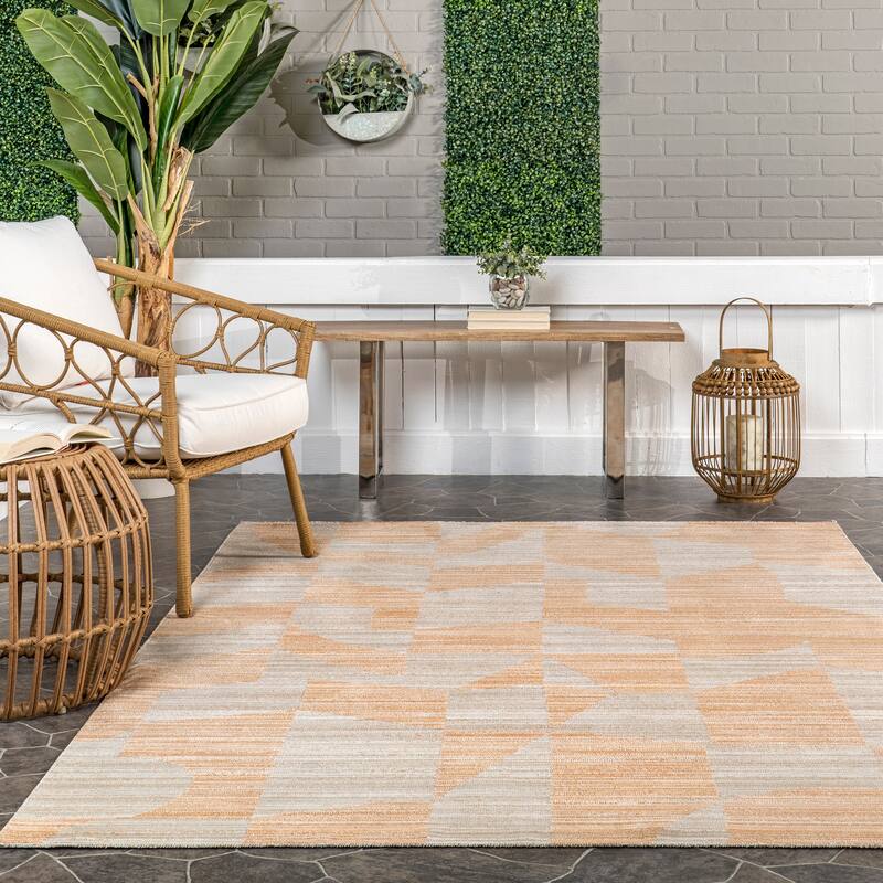 Nuloom Aranea Abstract Machine Washable Indoor/Outdoor Area Rug