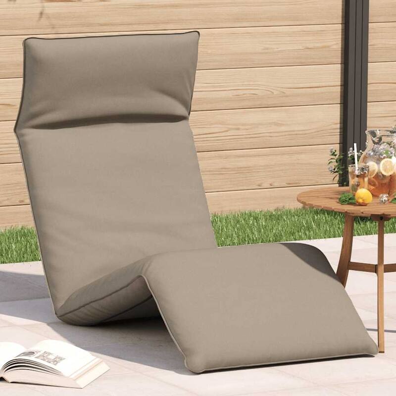 vidaXL Folding Sun lounger Oxford Fabric - Taupe