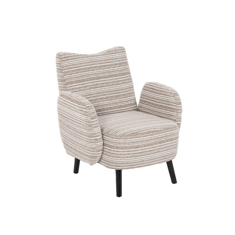 Modern style armchair with sanded fabric