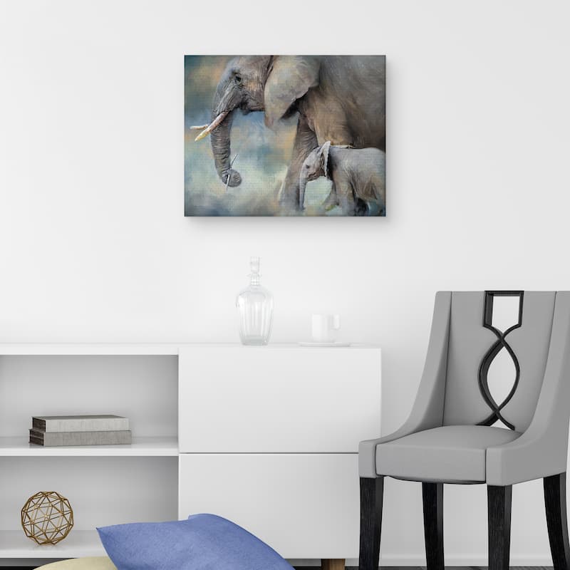 Elephant Family by Studio Arts Canvas Art Print