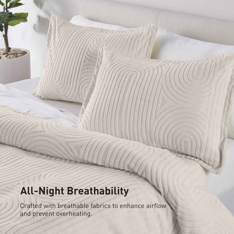 BEDGEAR Performance Duvet Cover and Sham Set - Moisture-Wicking Breathable Cooling Bedding