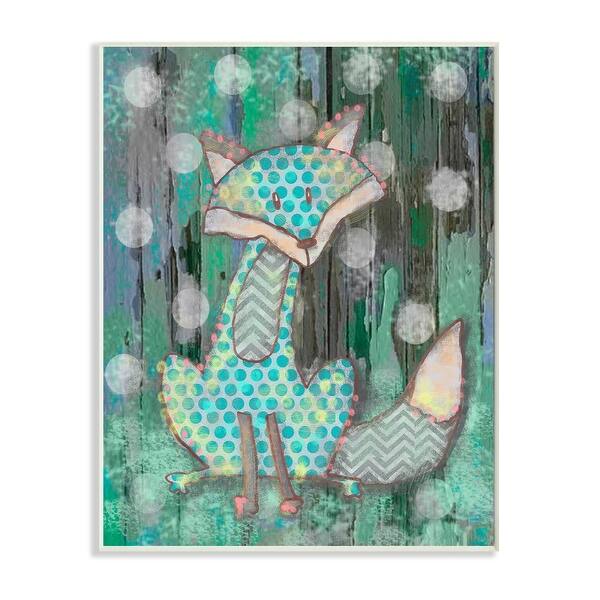 slide 2 of 6, The Kids Room by Stupell Distressed Woodland Fox Rectangle Wall Plaque