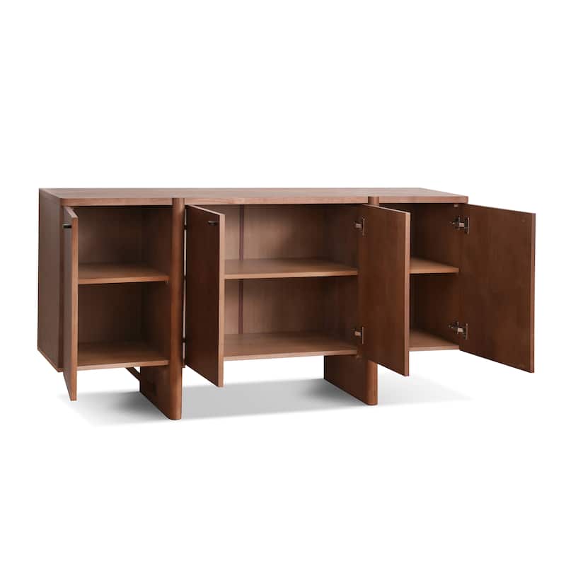 Christopher Knight Home - Ethan Modern 60" Wide Storage Sideboard with Adjustable Shelves and Sleek Design