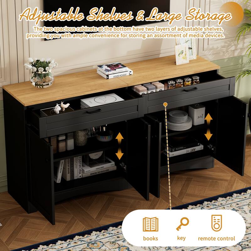102.3" Display Units with 3 Piece Set and Adjustable Shelves