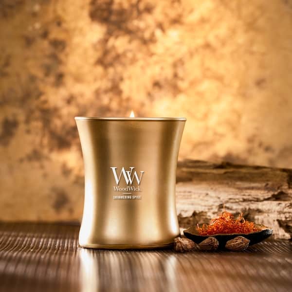 WoodWick Precious Metals Collection Shimmering Spice 9.7 Oz