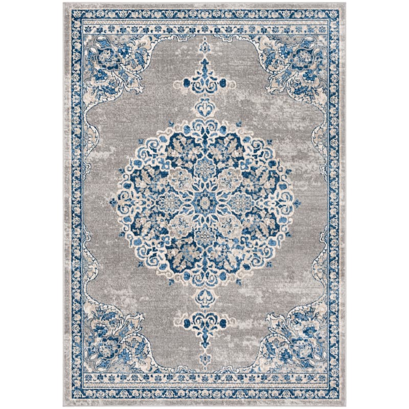 SAFAVIEH Brentwood Coralyne Traditional Oriental Rug - 6' x 9' - Light Grey/Blue