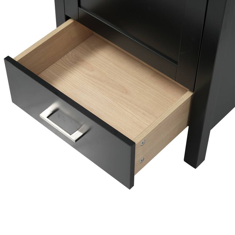 20.28" Modern Bathroom Vanity with Ceramic Sink, Solid Wood Frame, and Drawer -Ideal for Small Bathrooms