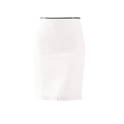 Luxe White Mini Tweed Skirt