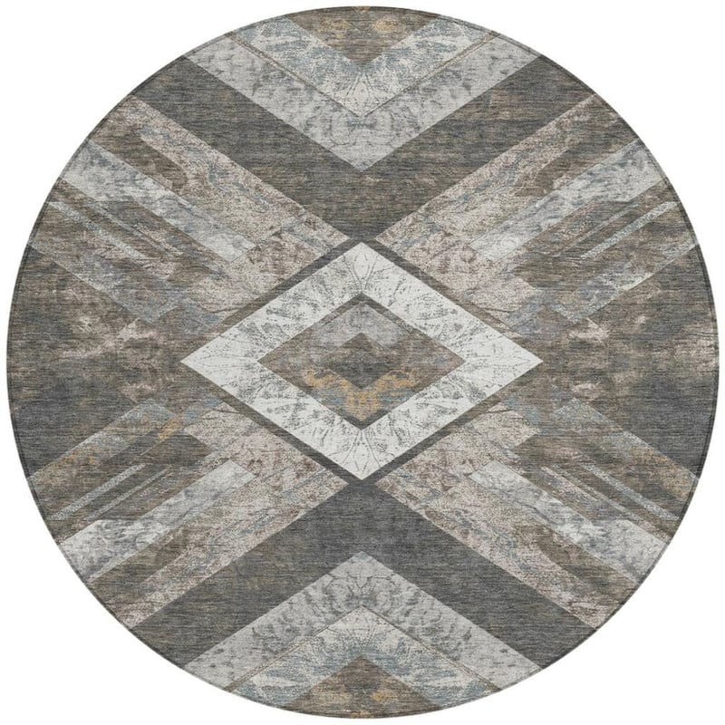 HomeRoots Geometric Transitional Rectangle Outdoor Rug