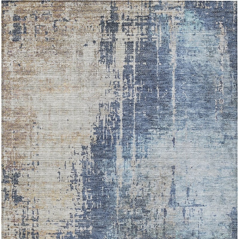HomeRoots Abstract Transitional Rectangle Outdoor Rug