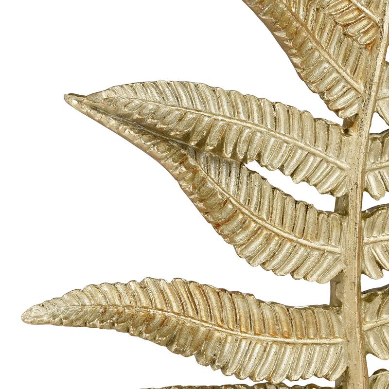 Elk Home Fern Gold Composite 10.25 Inch Wide Sculpture