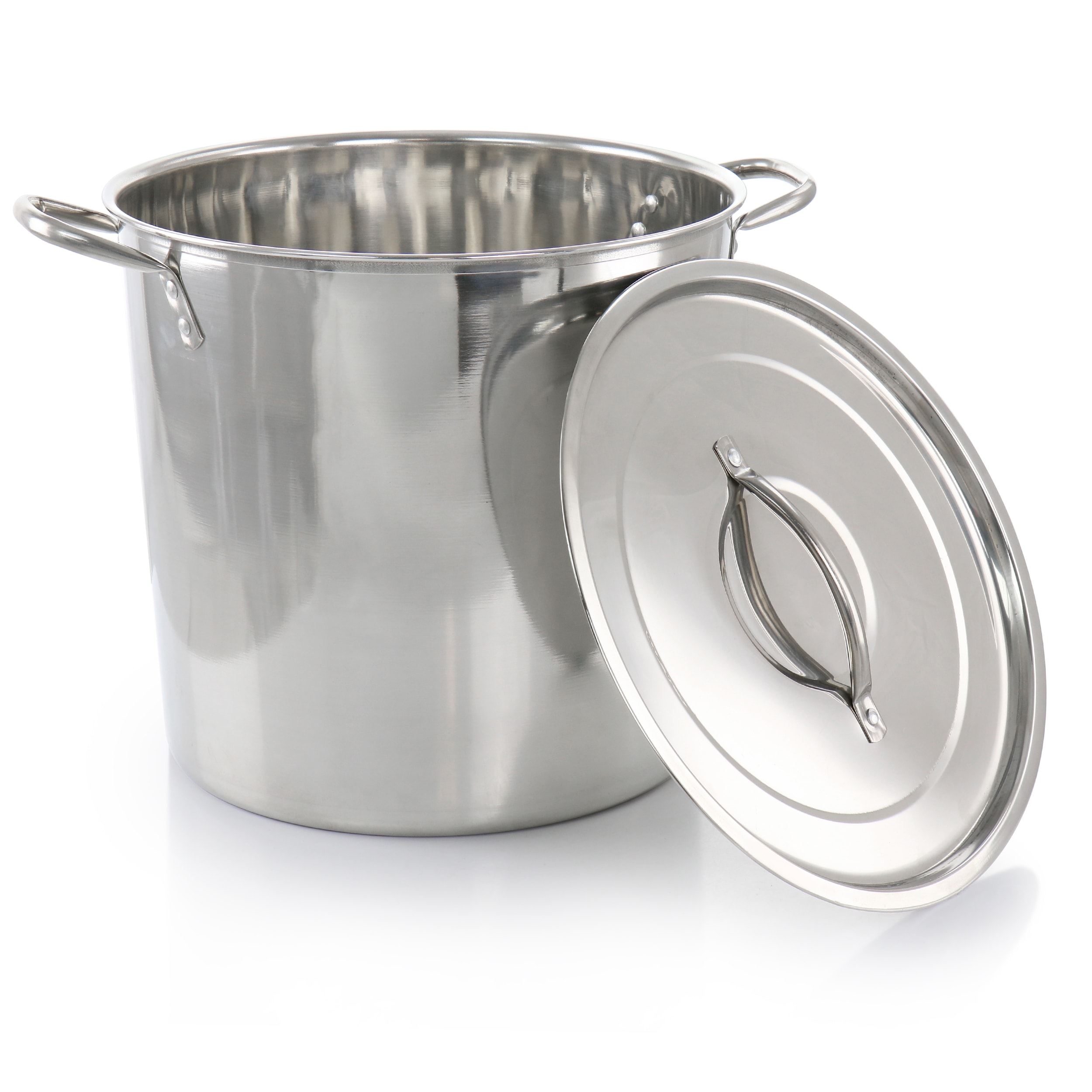 Bergner Essentials 2.6-Quart Stainless Steel Soup Pot with Tempered Glass Lid and Steamer Insert - Silver - 2.6 Quart