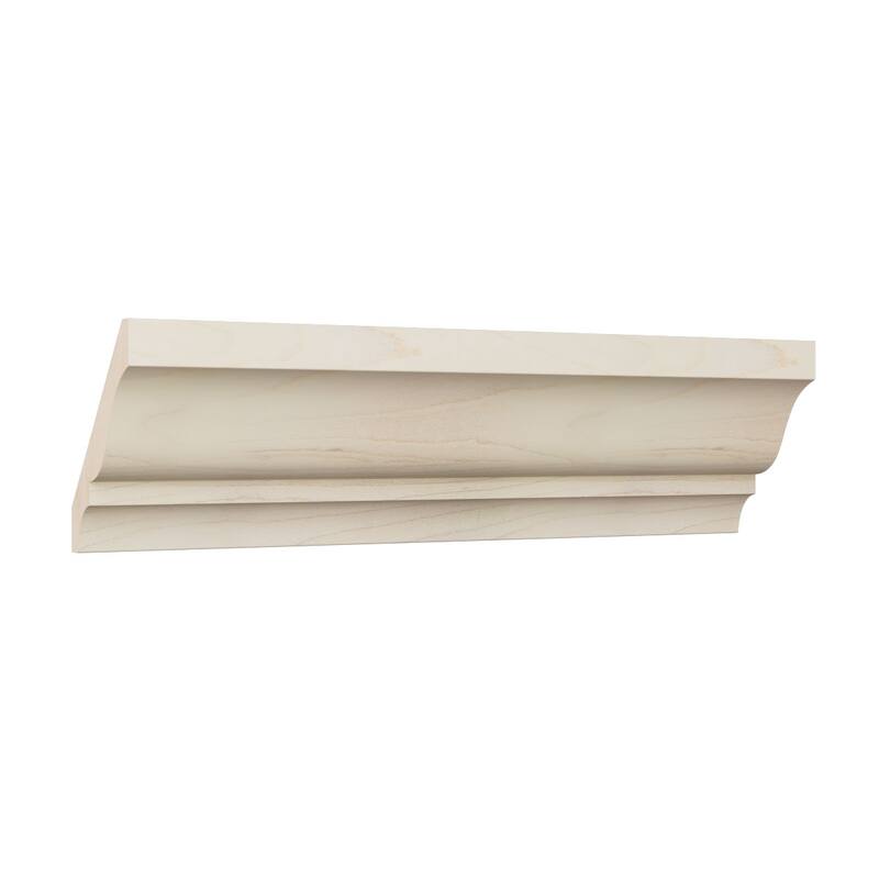 WM49: 3-in H x 2-1/10-in P x 3-7/10-in F x 96-in L Americraft Solid Hardwood Stain Grade Crown Moulding