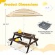 preview thumbnail 25 of 38, Costway 3-in-1 Kids Picnic Table Wooden Outdoor Sand & Water Table - See Details