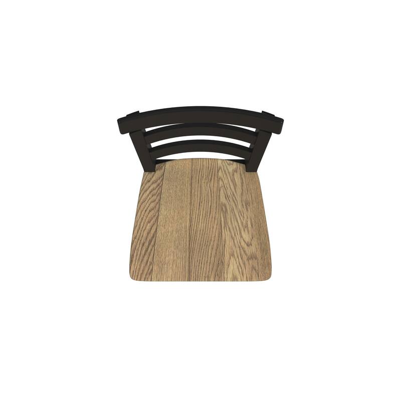 Hendricks Ladder Back Side Chair, Rustic Wheat and Raven (Set of 2)