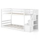 preview thumbnail 10 of 8, Costway Twin Over Twin Low Bunk Bed Solid Wood Floor Bunk Bed Frame - See Details