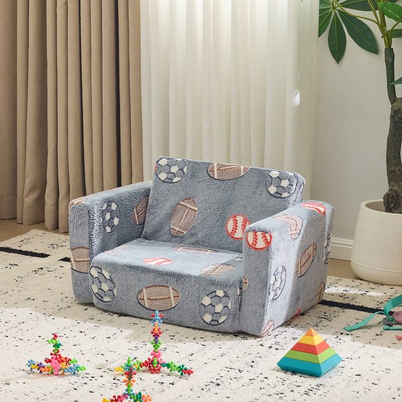 1-Piece Full Sponge Kids Single Folding Sofa Bed With Luminous Feature