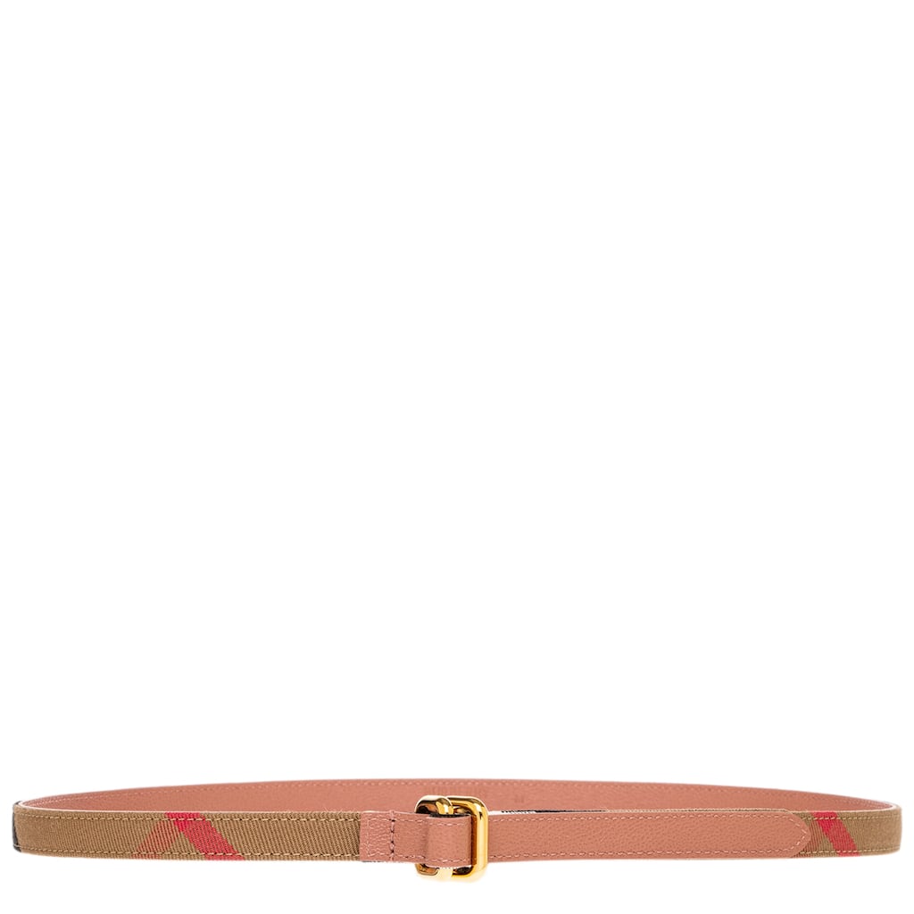 Burberry Reversible Check Pattern Slim Belt 0.6" Wide