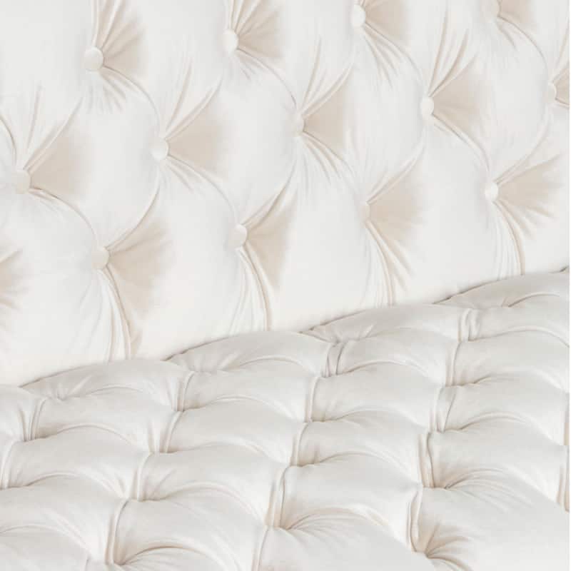 Galvin Tufted Velvet 3-seat Sofa by Christopher Knight Home - 88.00" W x 32.00" L x 30.00" H