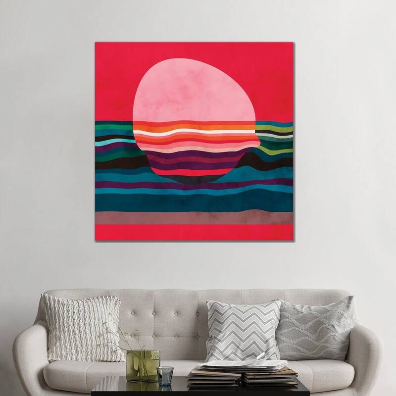 iCanvas "Pink Liquid Sun" by Ana Rut Bre Canvas Print