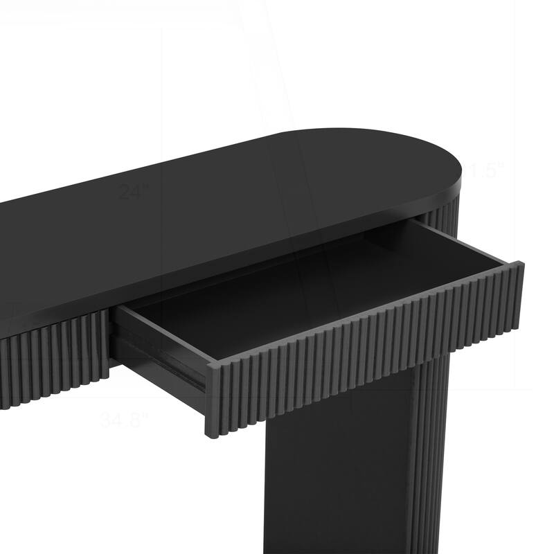 Sophisticated Console Table with Vertical Striped