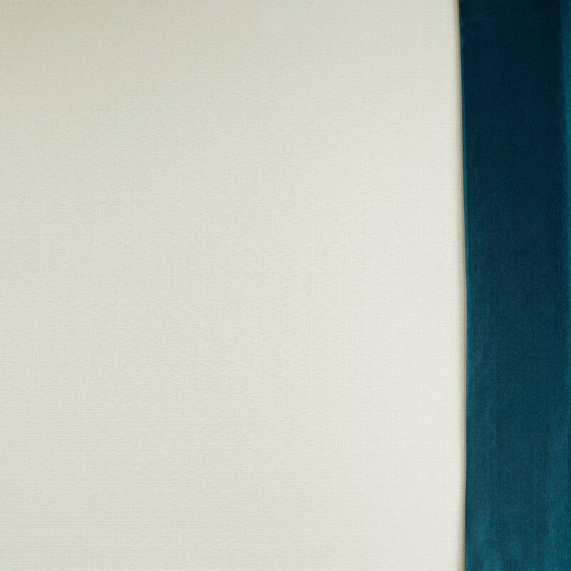 Exclusive Fabrics Fresh Pop Dobby Taffeta Side Bordered Light Filtering Curtains for Bedroom & Living Room Curtains (1 Panel)