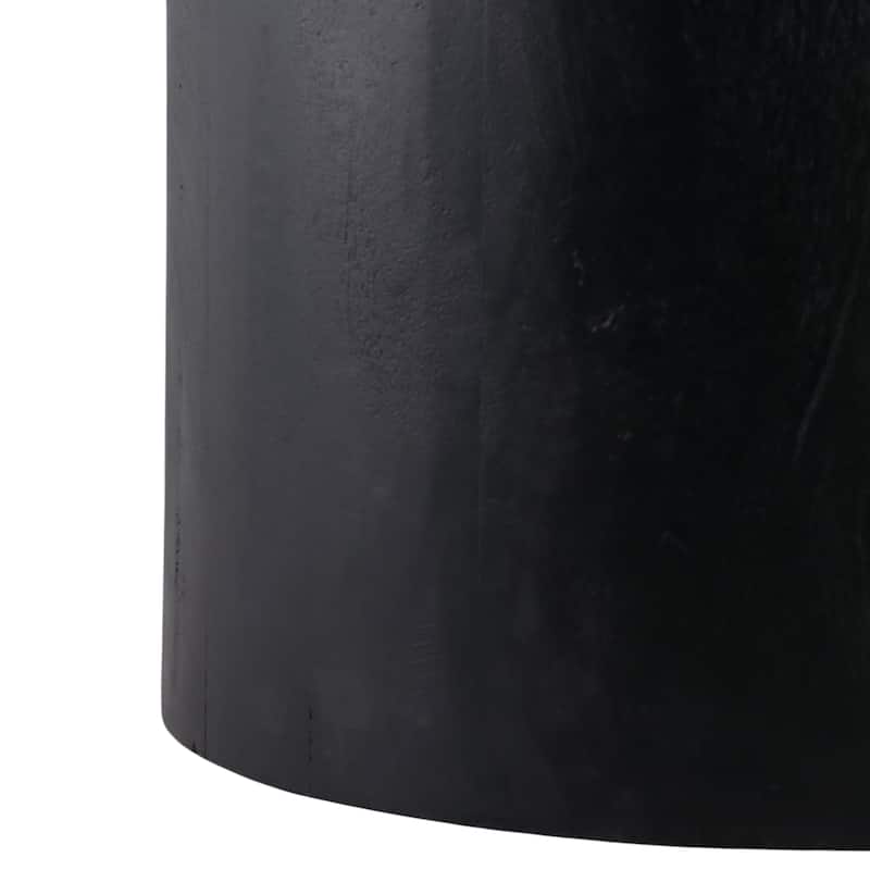 Modern Stone and Mango Wood Accent Table with Sleek Marble Top