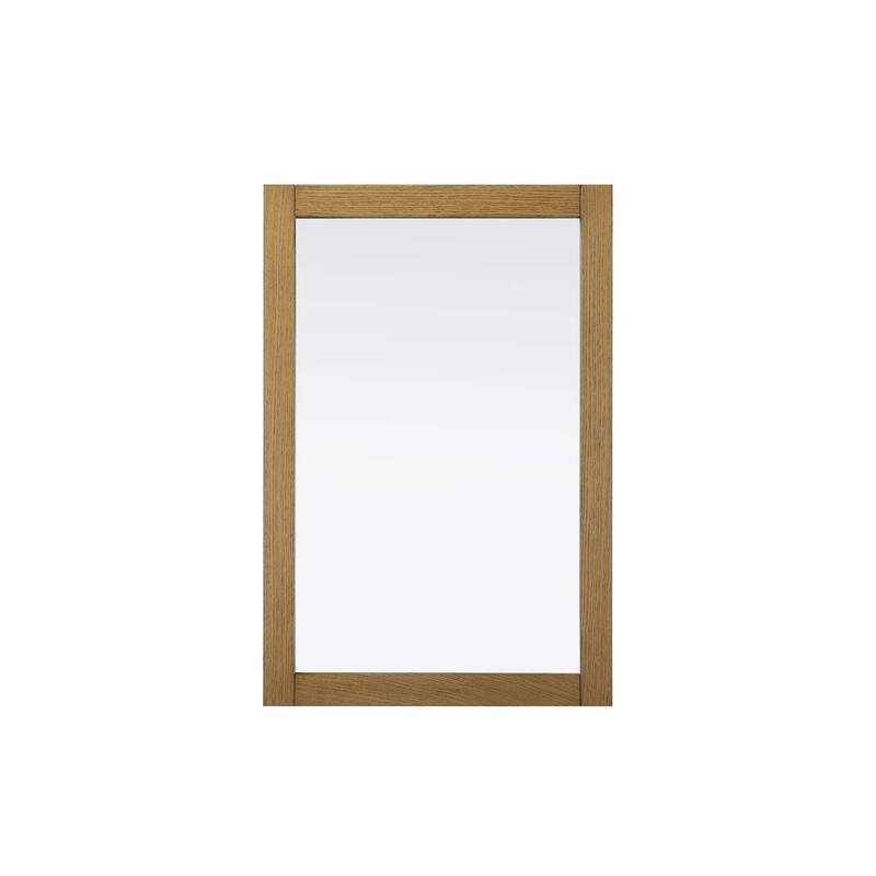 Solene Wooden Rectangle Mirror (24-30 x 36 in.) - Honey Teak - 24" x 36"