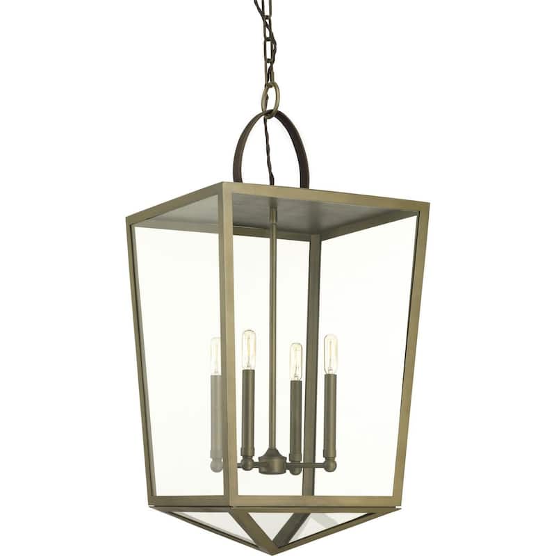 POINT DUME® Shearwater Collection Aged Brass Large Pendant - 16.25 in x 16.25 in x 32 in - 16.25 in x 16.25 in x 32 in