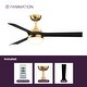 preview thumbnail 8 of 14, Fanimation Barlow 52 inch Indoor/Outdoor Ceiling Fan with LED CCT Select Light Kit and Remote - Brushed Satin Brass