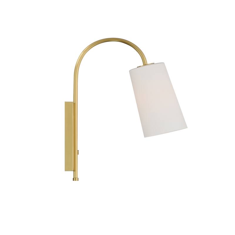 Alexa 1 Light Aged Brass Wall Mount - 5'' W x 18.5'' H x 13.25'' D