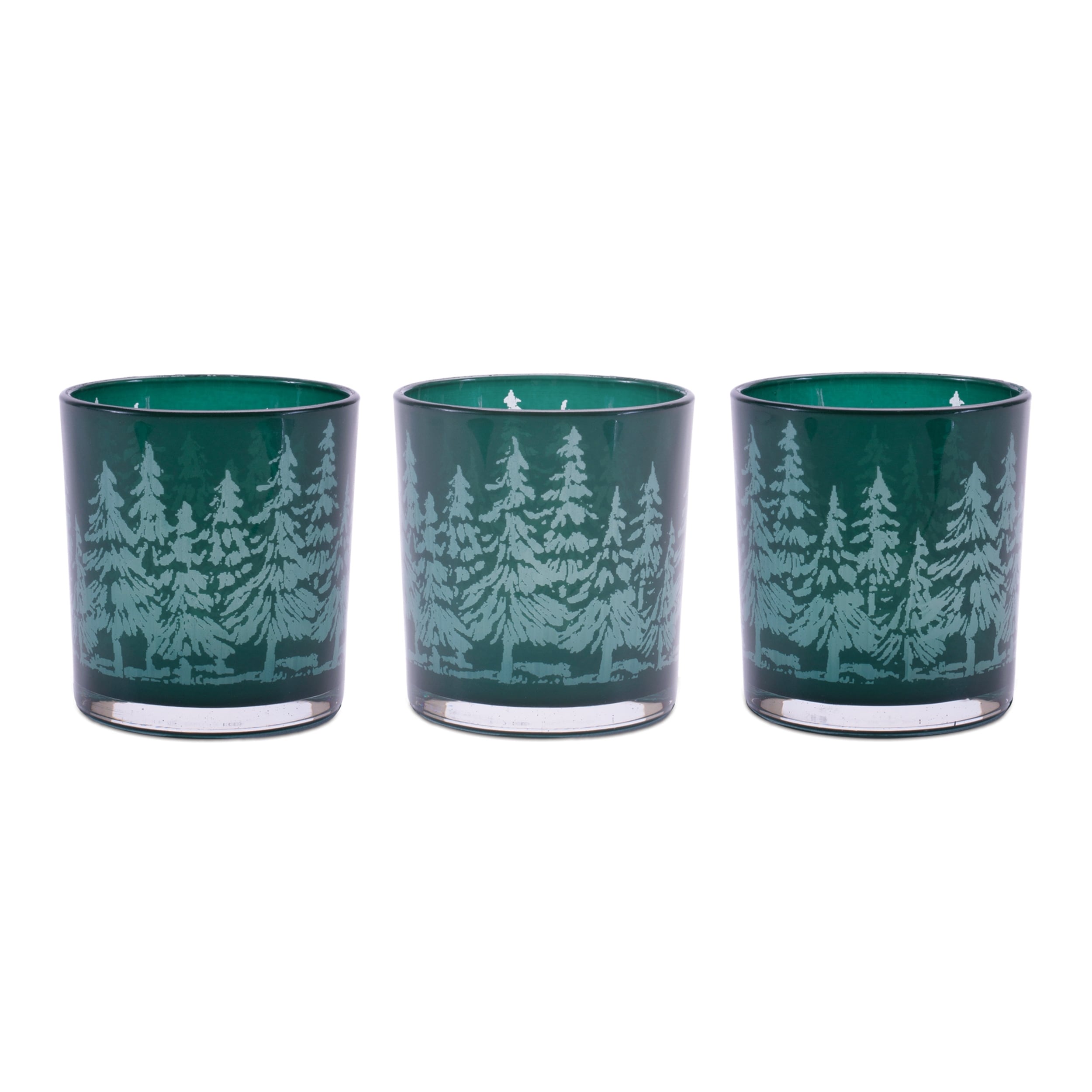 Pine Tree Print Votive Holder (Set of 3)