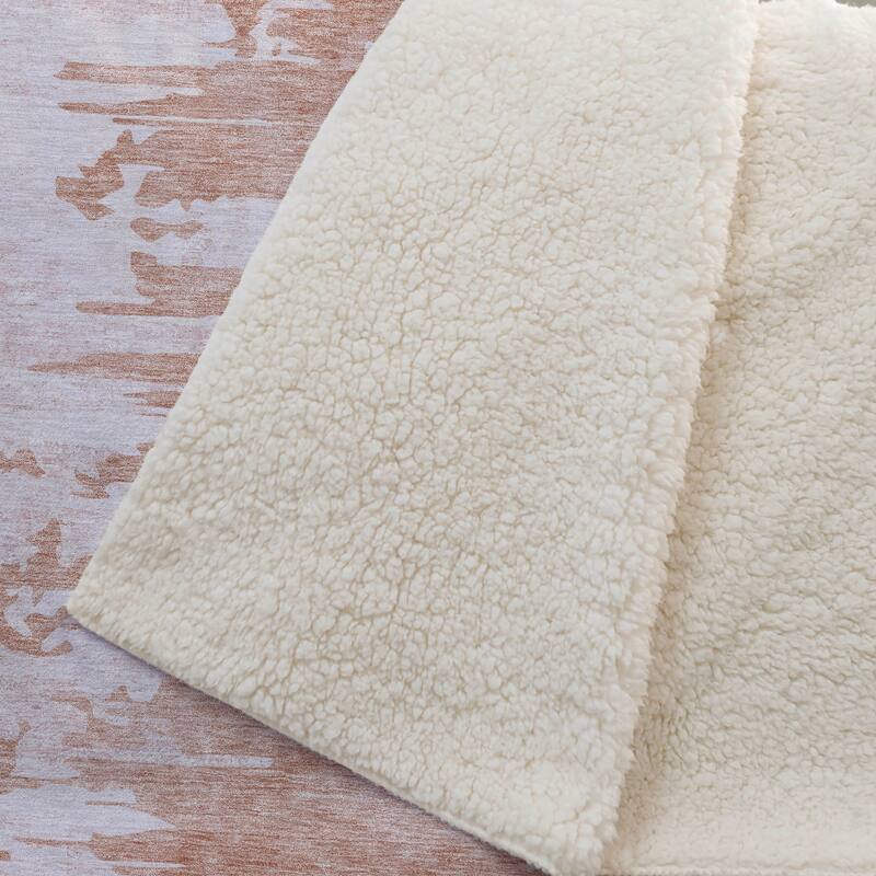 Premium Machine Washable Abstract Contemporary Sherpa Throw Blanket